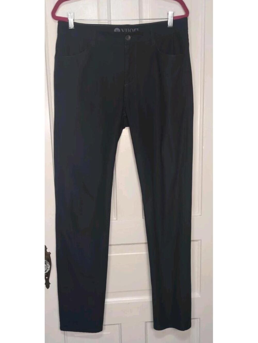 VUORI Meta Navy Blue Technical Performance Activewear Chino Pants Men's 34(1360)